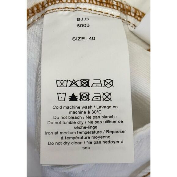 Ganni Bright White Denim Mini Dress NWT Size 40/ US 8/10 - Picture 10 of 10